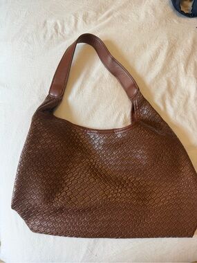 SHEIN Brown Woven Shoulder Bag